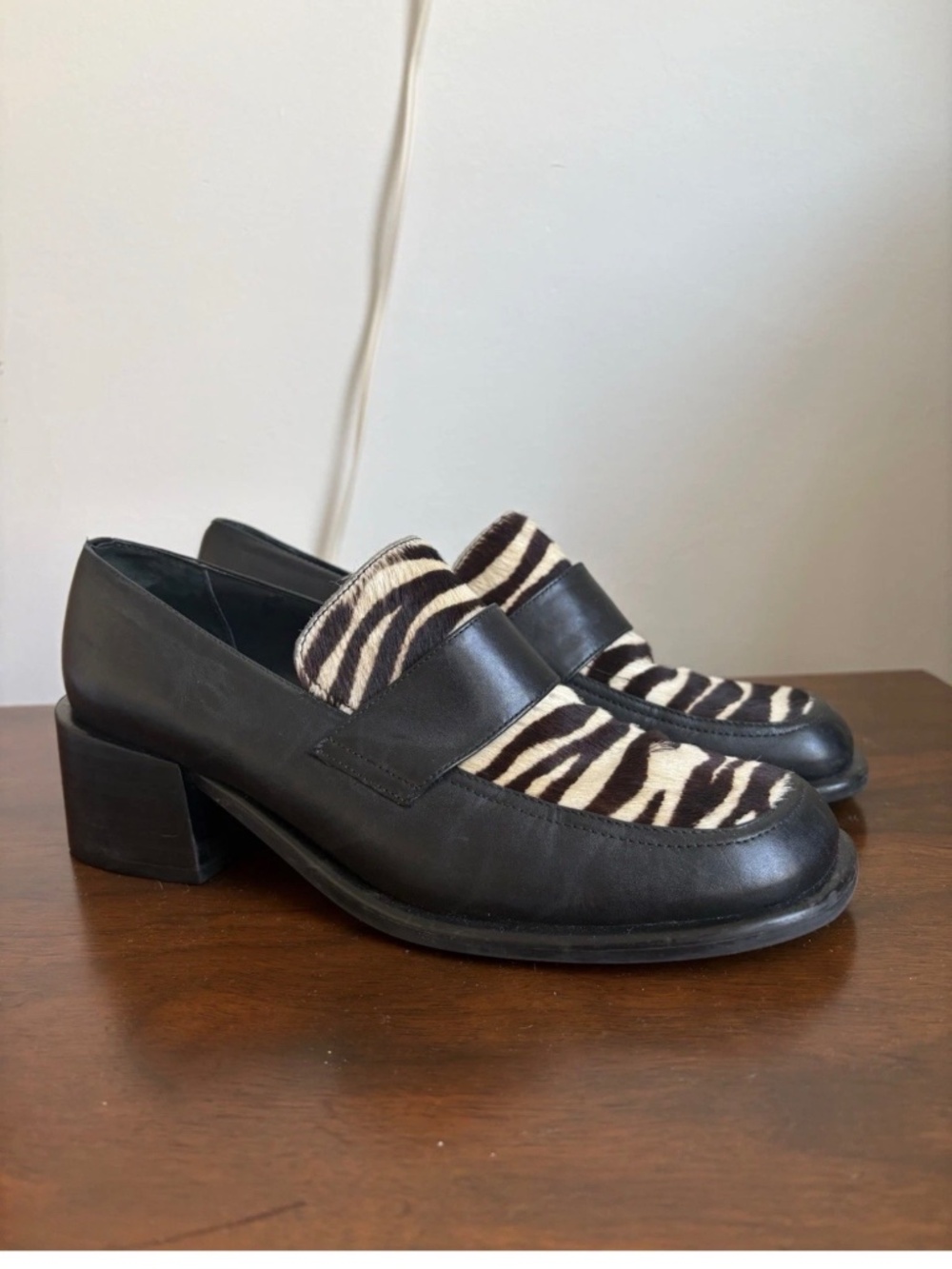 Pony hair zebra Kenneth Cole loafers